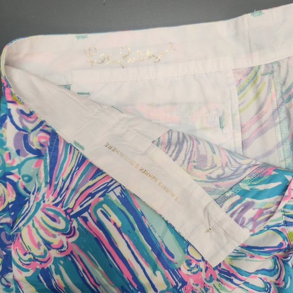 Lilly Pulitzer Jayne Short Gillty Pleasure Cotton 7 Inch Inseam Size 14 Beachy - Picture 3 of 10